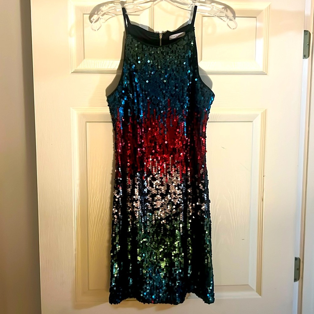 Lida Kate multicolored sequined mini dress